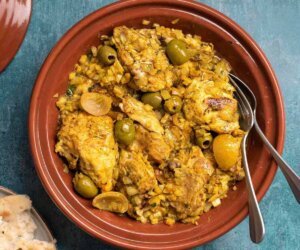 Chicken Tagine with Saffron and Preserved Lemons